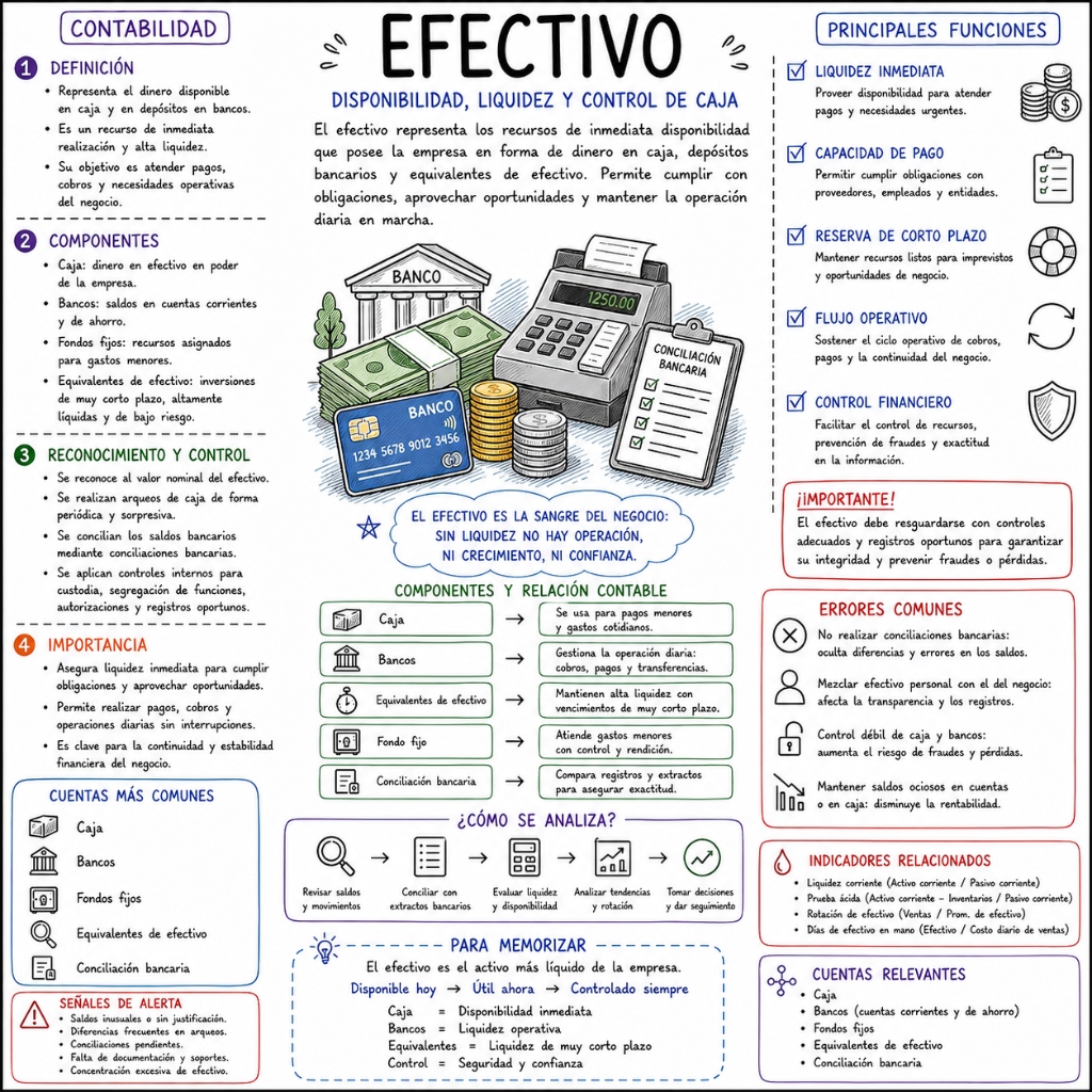 Efectivo: Disponibilidad, Liquidez y Control de Caja