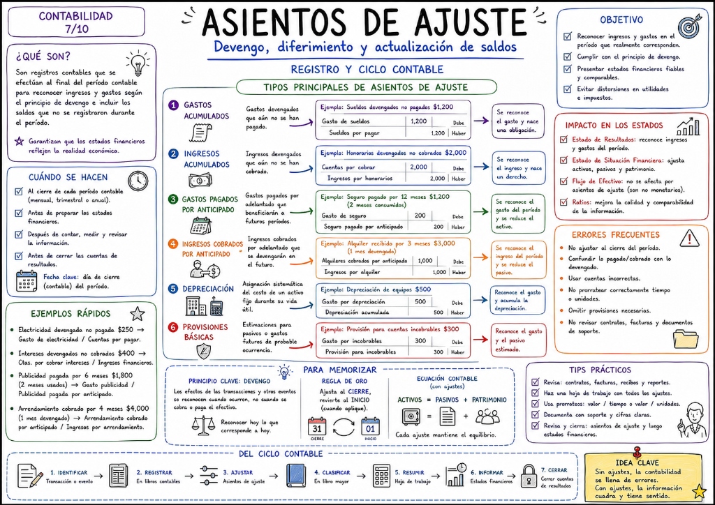 Asientos de Ajuste: Devengo, Diferimiento y Actualización de Saldos
