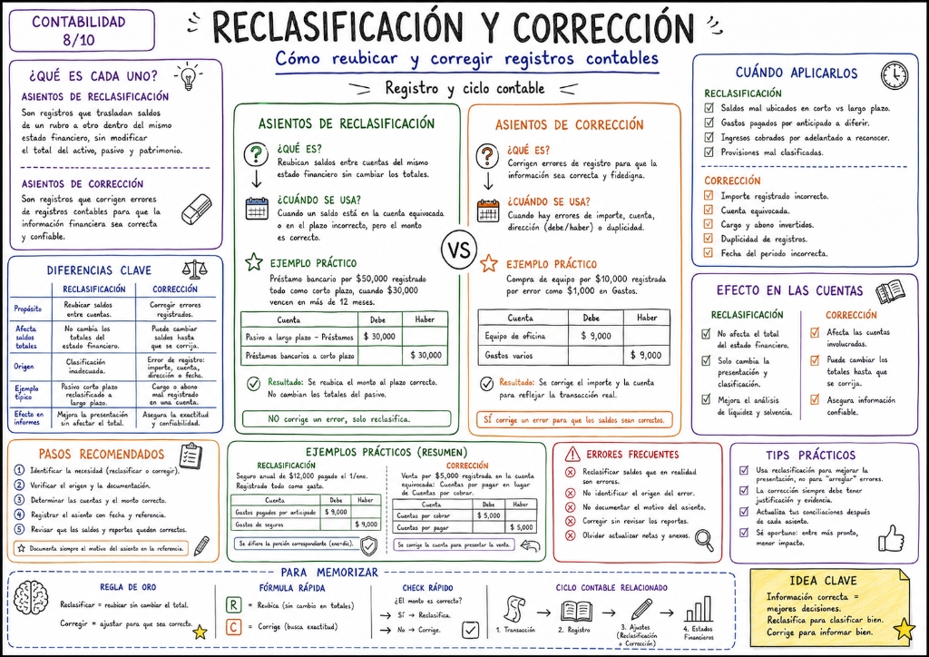 Reclasificación y Corrección: Cómo Reubicar y Corregir Registros