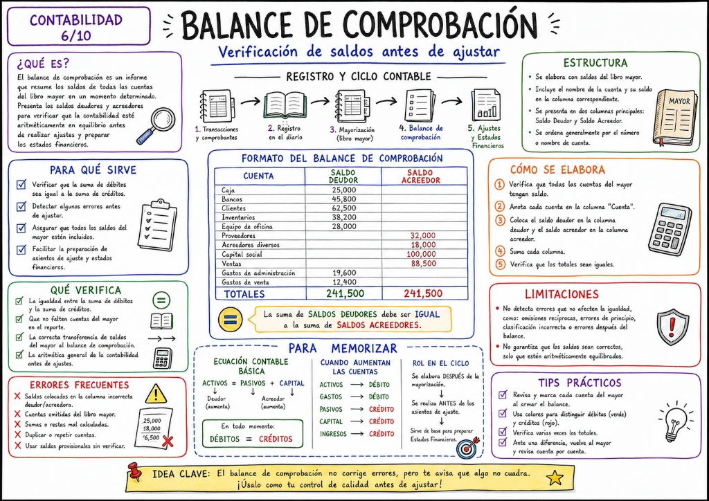 Balance de Comprobación: Verificación de Saldos Antes de Ajustar