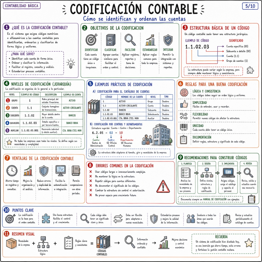 Codificación Contable: Cómo se Identifican y Ordenan las Cuentas