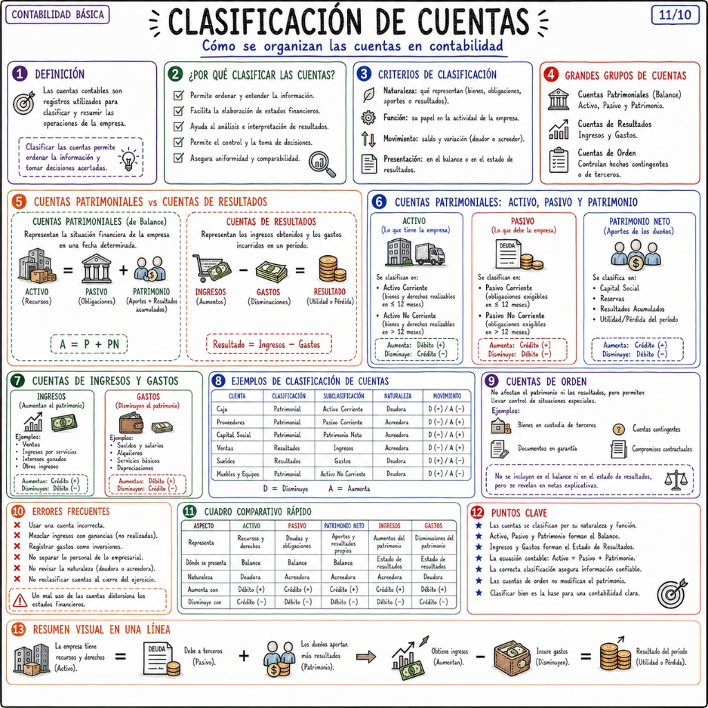 Clasificación de Cuentas: Cómo se Organizan las Cuentas en Contabilidad