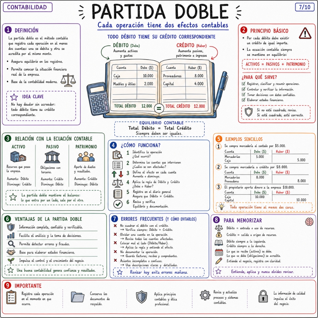 Partida Doble: Efectos Contables de Cada Operación